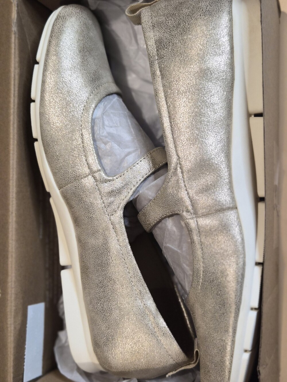 Dr. Scholl Metallic Gold Mary Jane Slip-On Women's Shoe